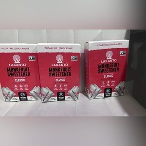 Three Boxes Classic Monk Fruit Sweetener with Erythritol Sweetener Packets